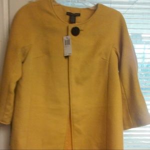 GRACE ELEMENTS Womens Swing Coat Size 4 Yellow